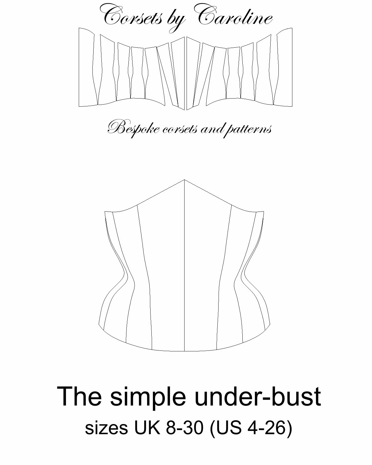 Simple Under-bust Corset Pattern