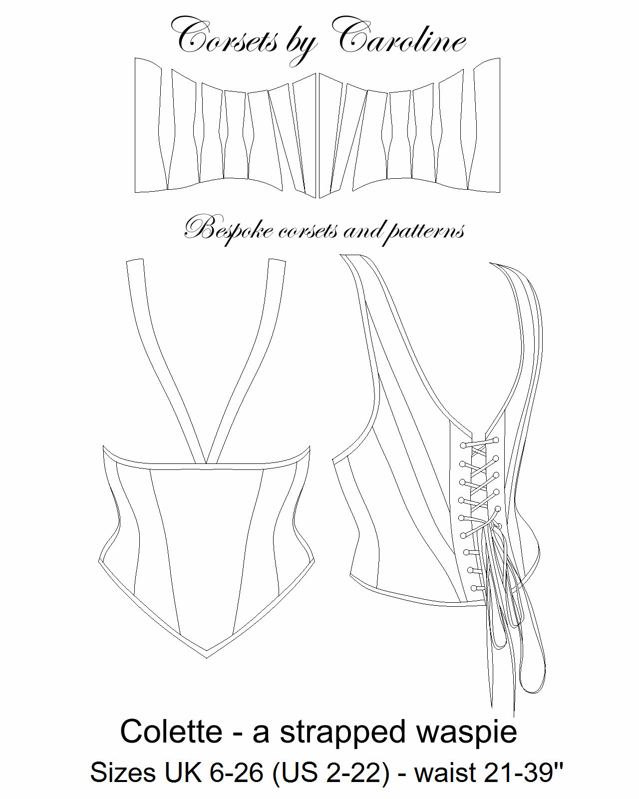 Colette Strapped Under-bust Corset Pattern - Payhip
