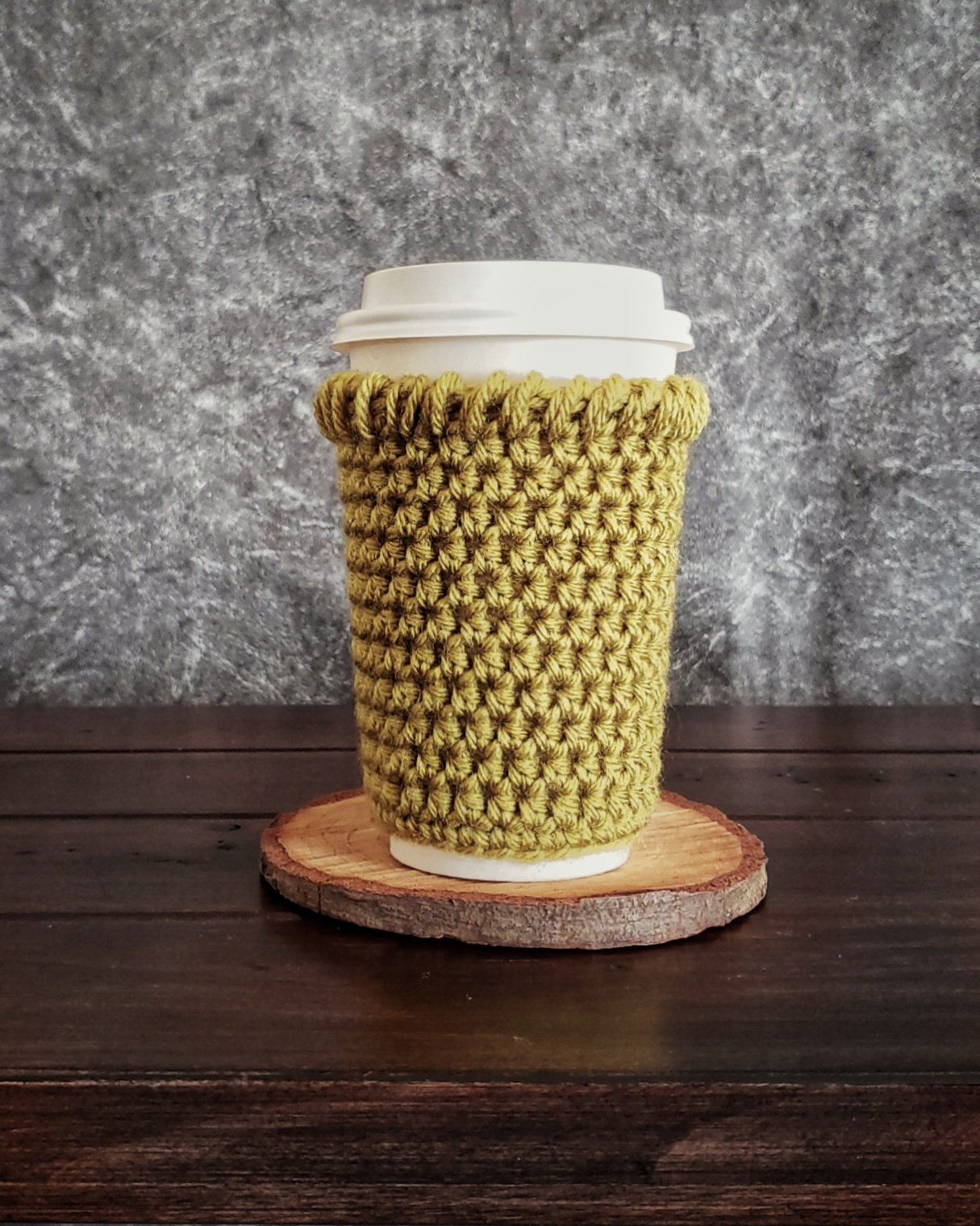 Crochet Coffee Cup Cozy, Tweed Collection