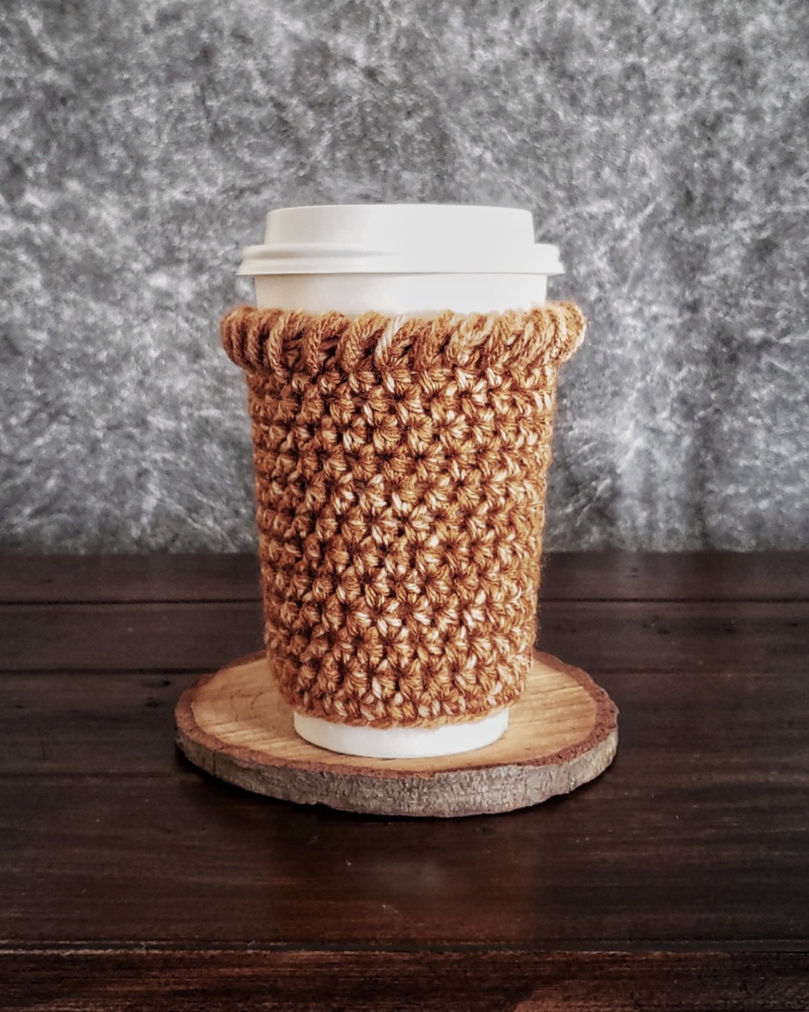 Crochet Coffee Cup Cozy, Tweed Collection