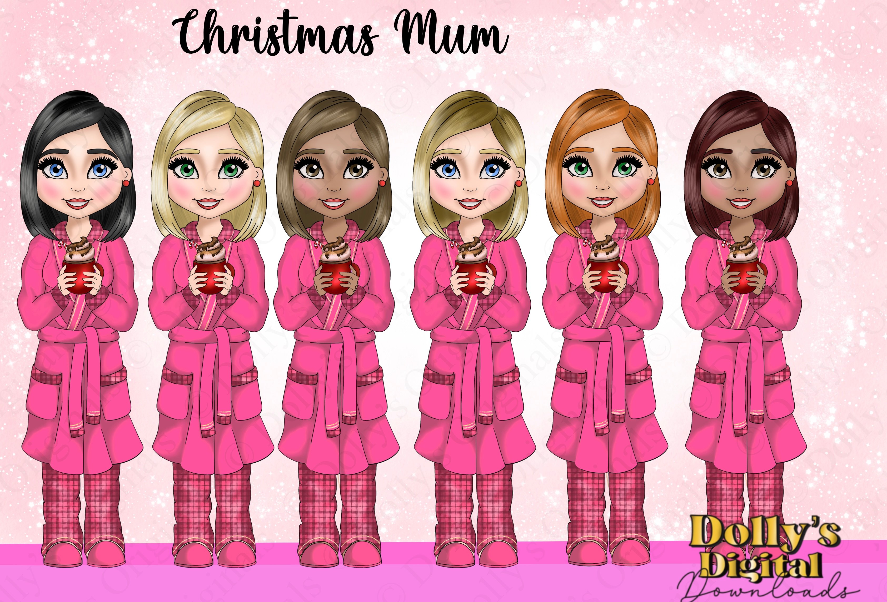 Pink Christmas Pyjamas Mum - Payhip
