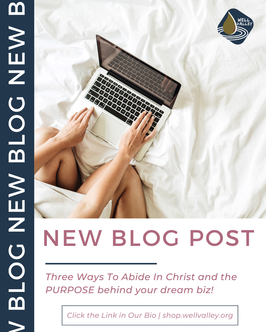 Three Ways To Abide In Christ and the PURPOSE behind your dream biz! #blog #onlinebiz #onlinebizgrowth #workfromhomemoms #faithbasedcoaching