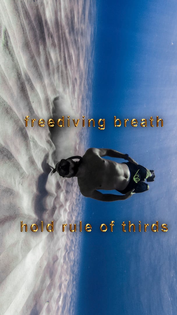 The freediving breath-hold rule of thirds
