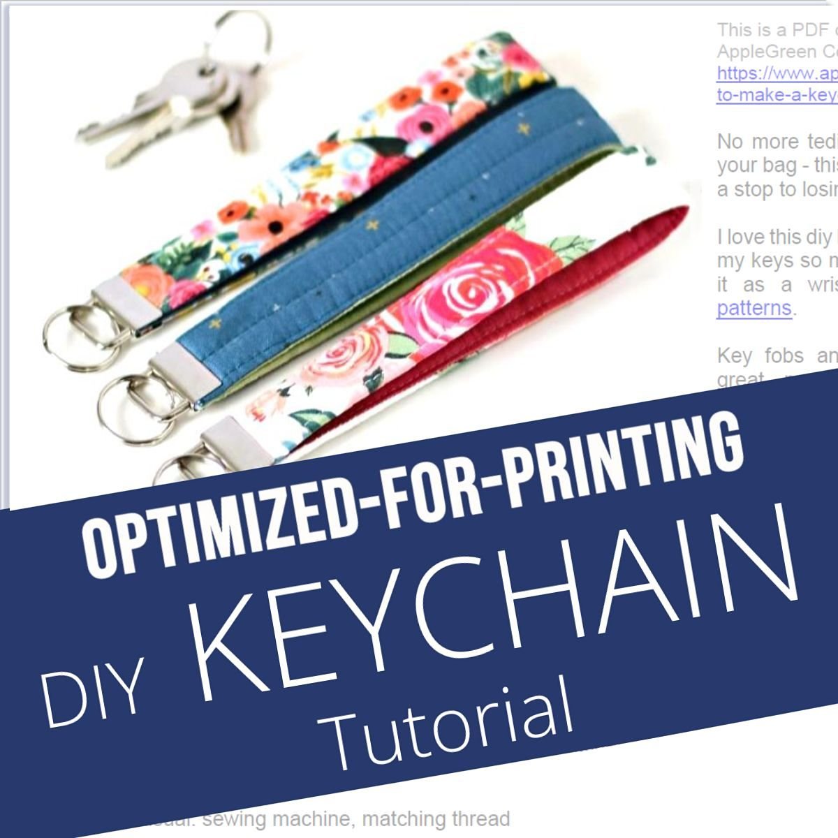 Fabric Keychain DIY Tutorial- Scan N Cut - Crafty Gemini