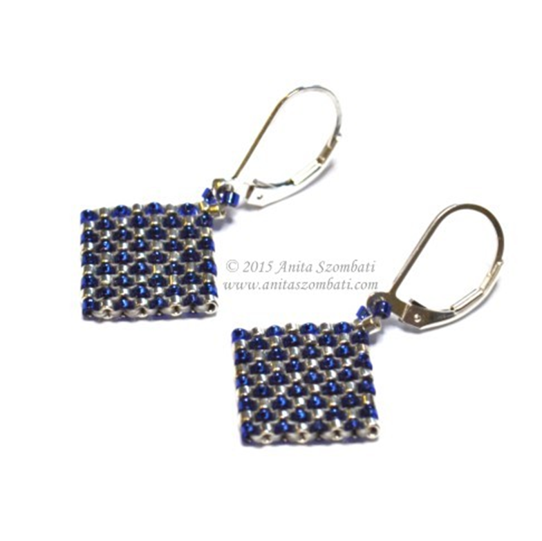 Silver and Montana Sapphire Earrings by Anita Szombati