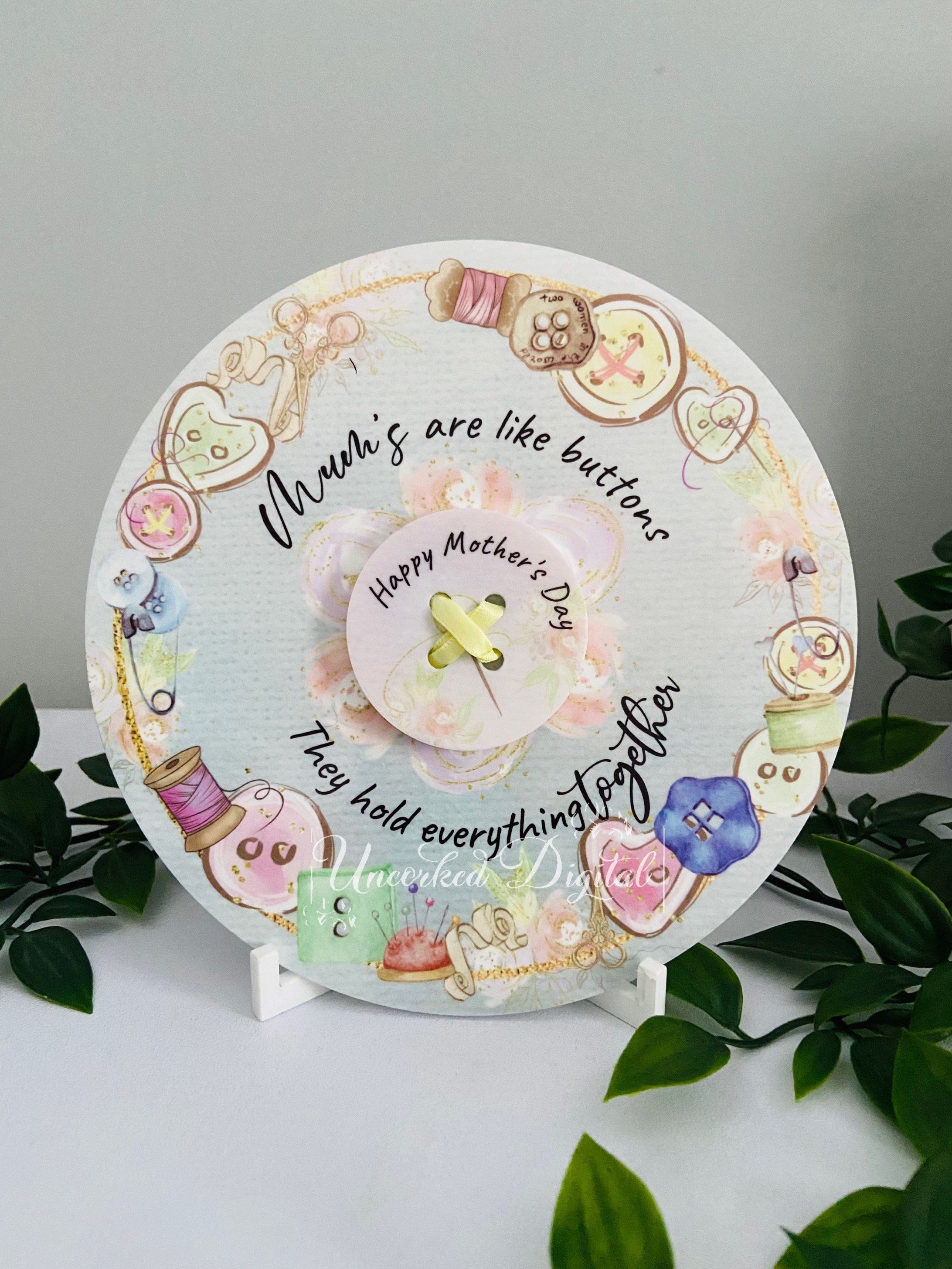 Mother's Day button plaque design - Payhip
