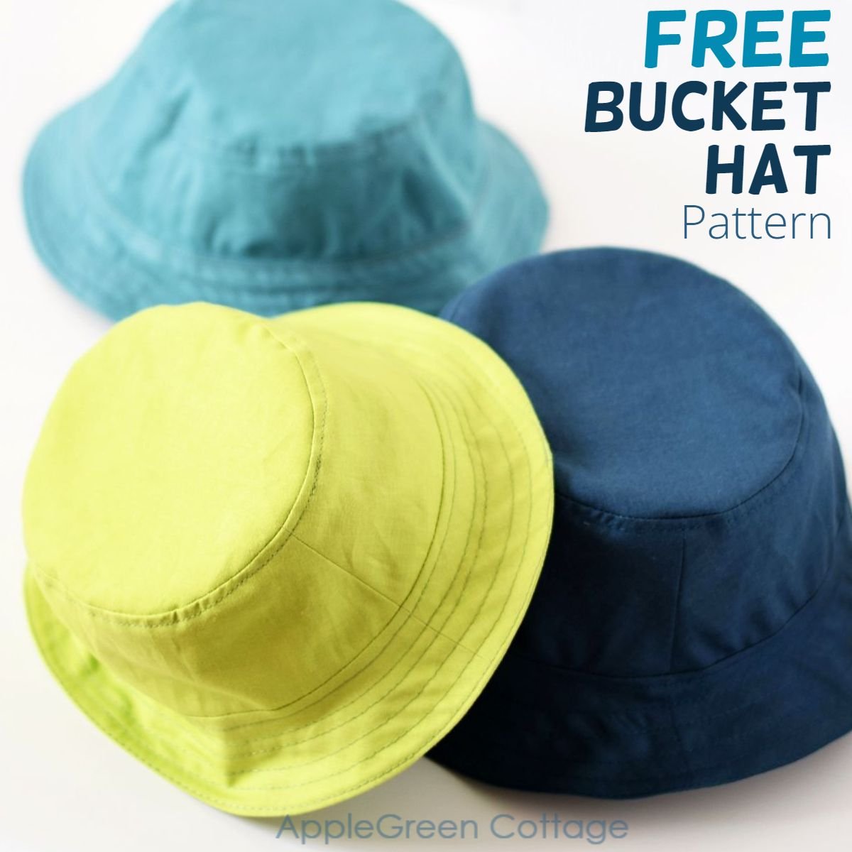 FREE Bucket Hat Pattern by AppleGreen Cottage - in 5 Sizes!