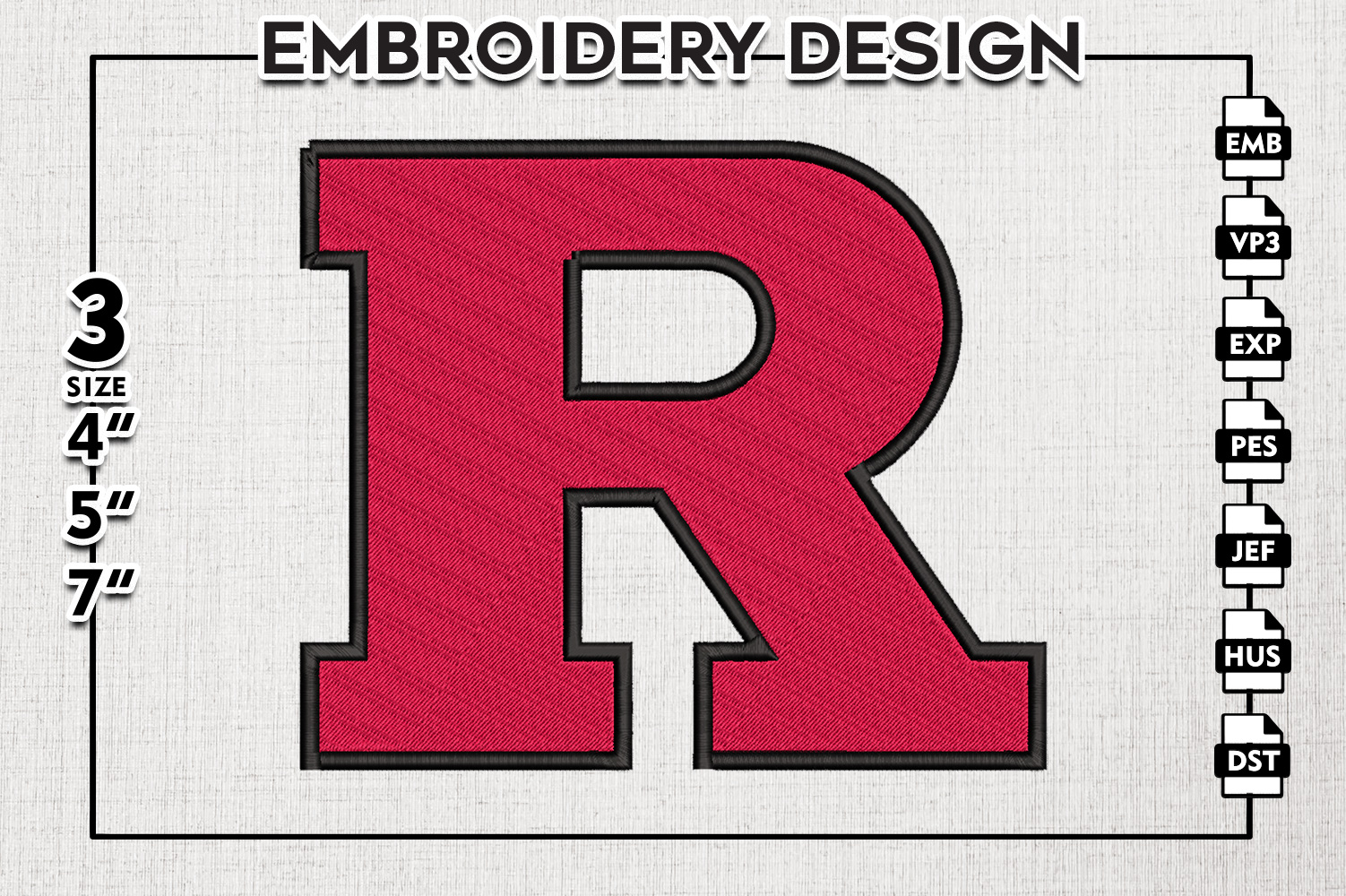 Rutgers Scarlet Knights Football Team Embroidery file, NCAAF teams ...