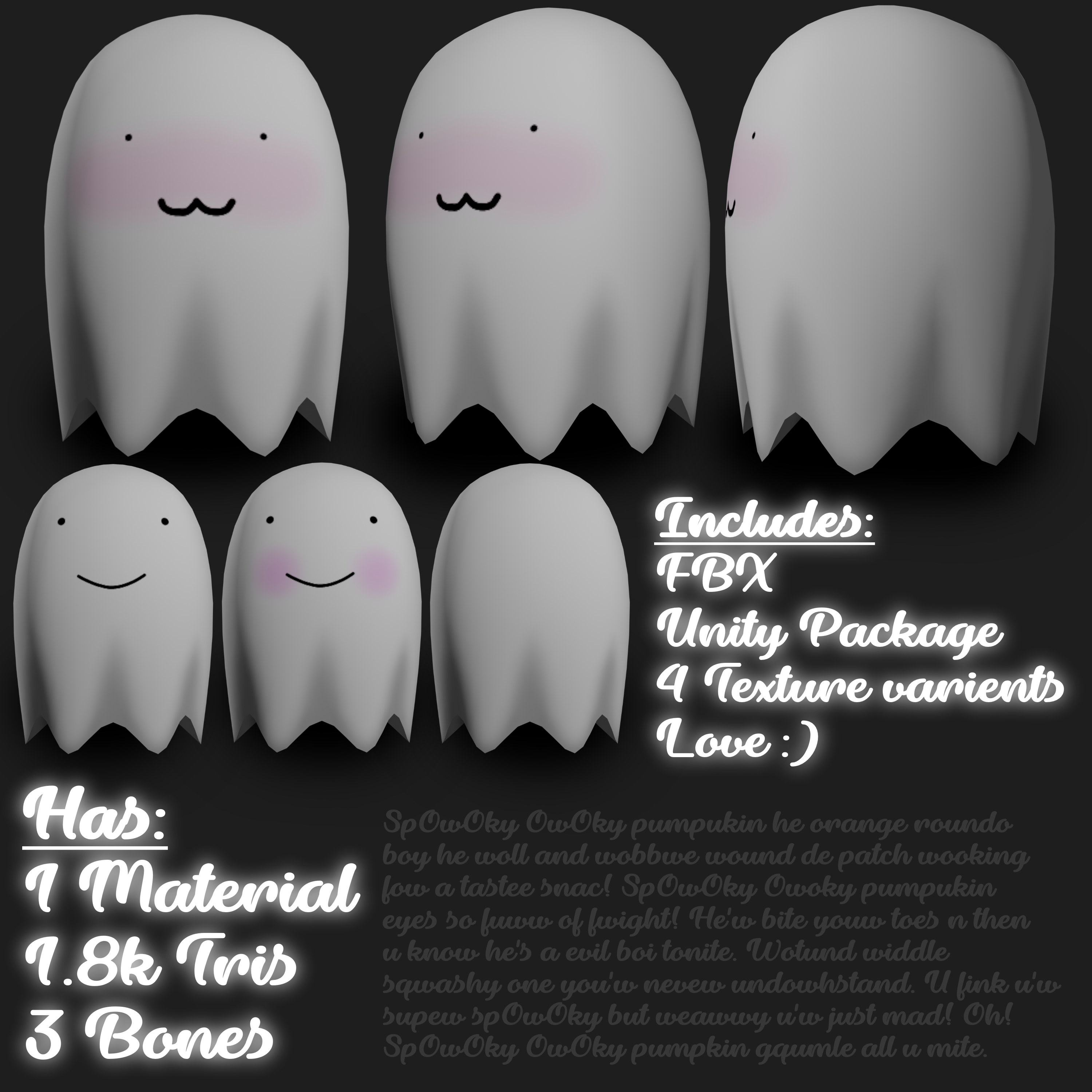 Tom (The ghost) (Free in server) - VRChat Asset - Payhip