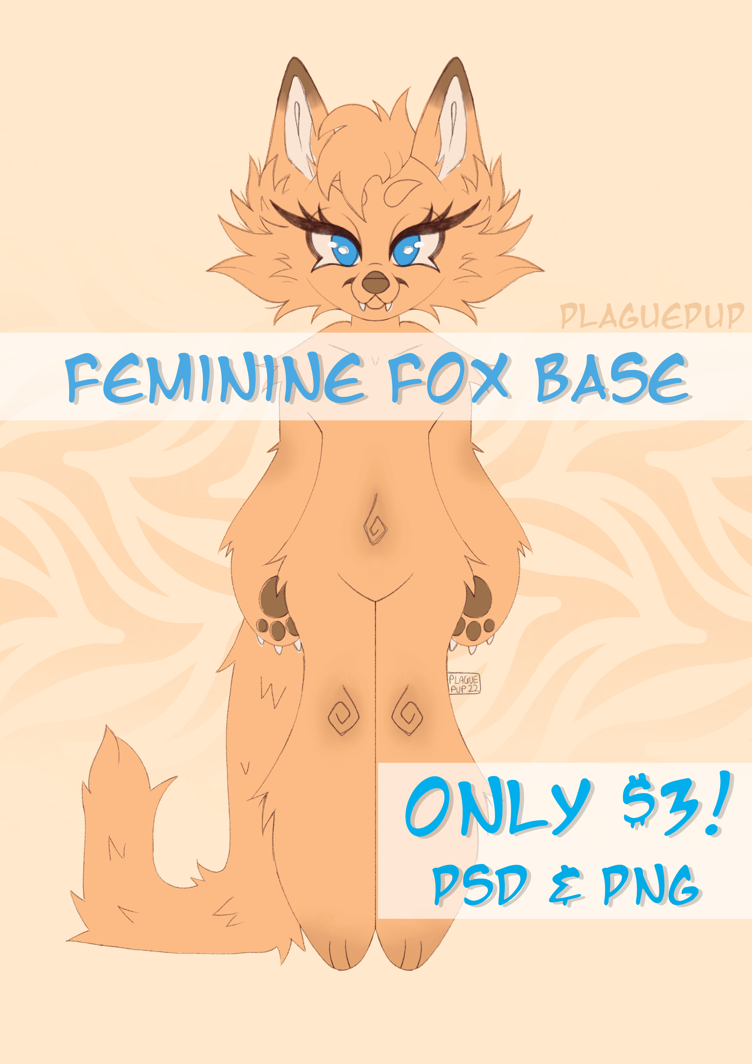 Feminine fox base psd png - Payhip