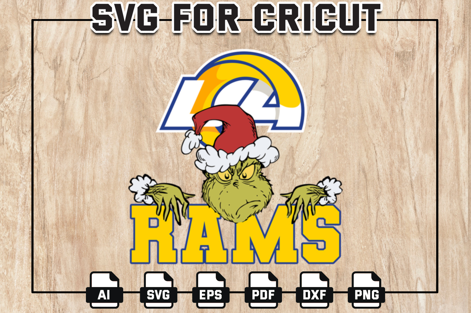 Go Rams SVG • NFL Los Angeles Football Team T-shirt Design SVG Cut Files  Cricut