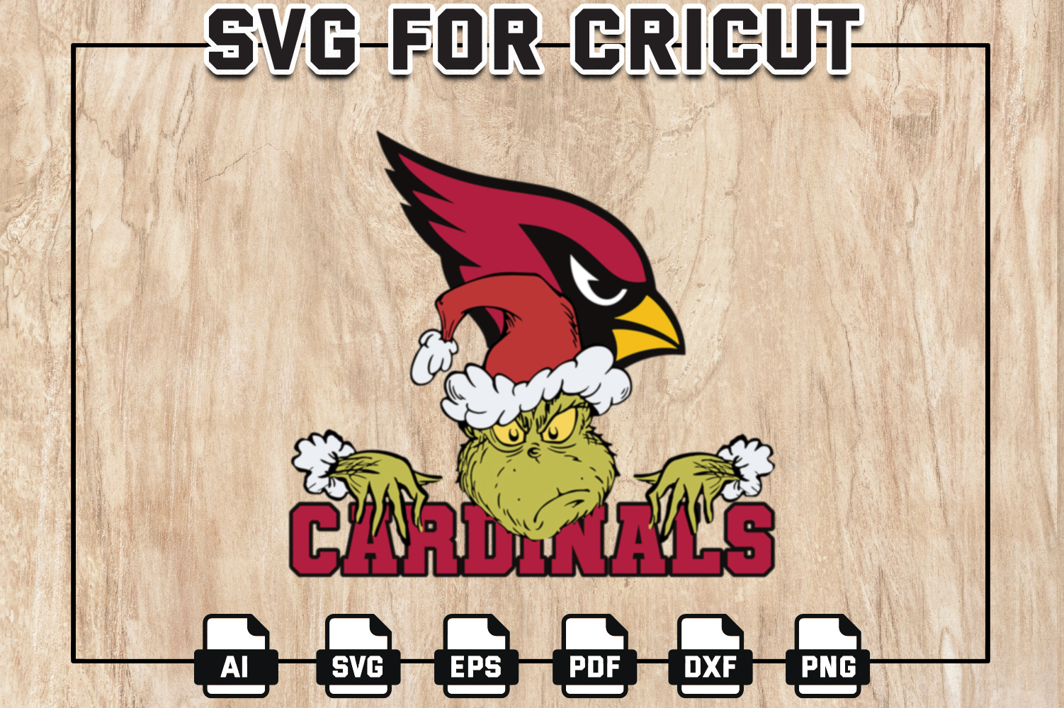 NFL Grinch Arizona Cardinals SVG, Grinch svg, NFL SVG Design