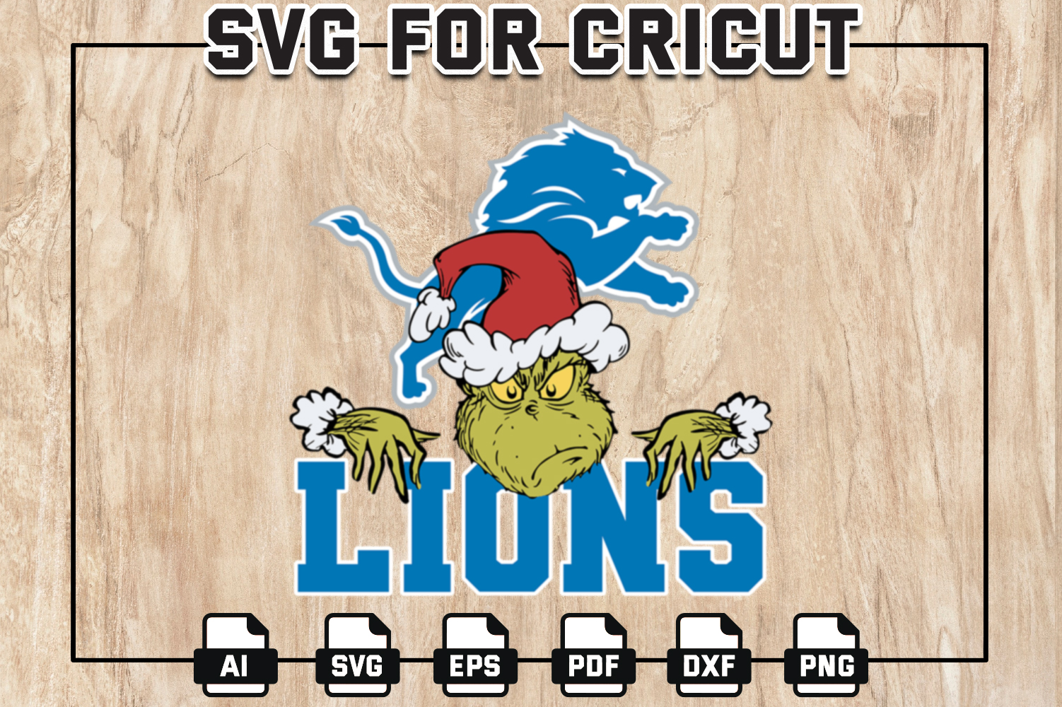 Detroit Lions Logo Clipart SVG File for Cricut