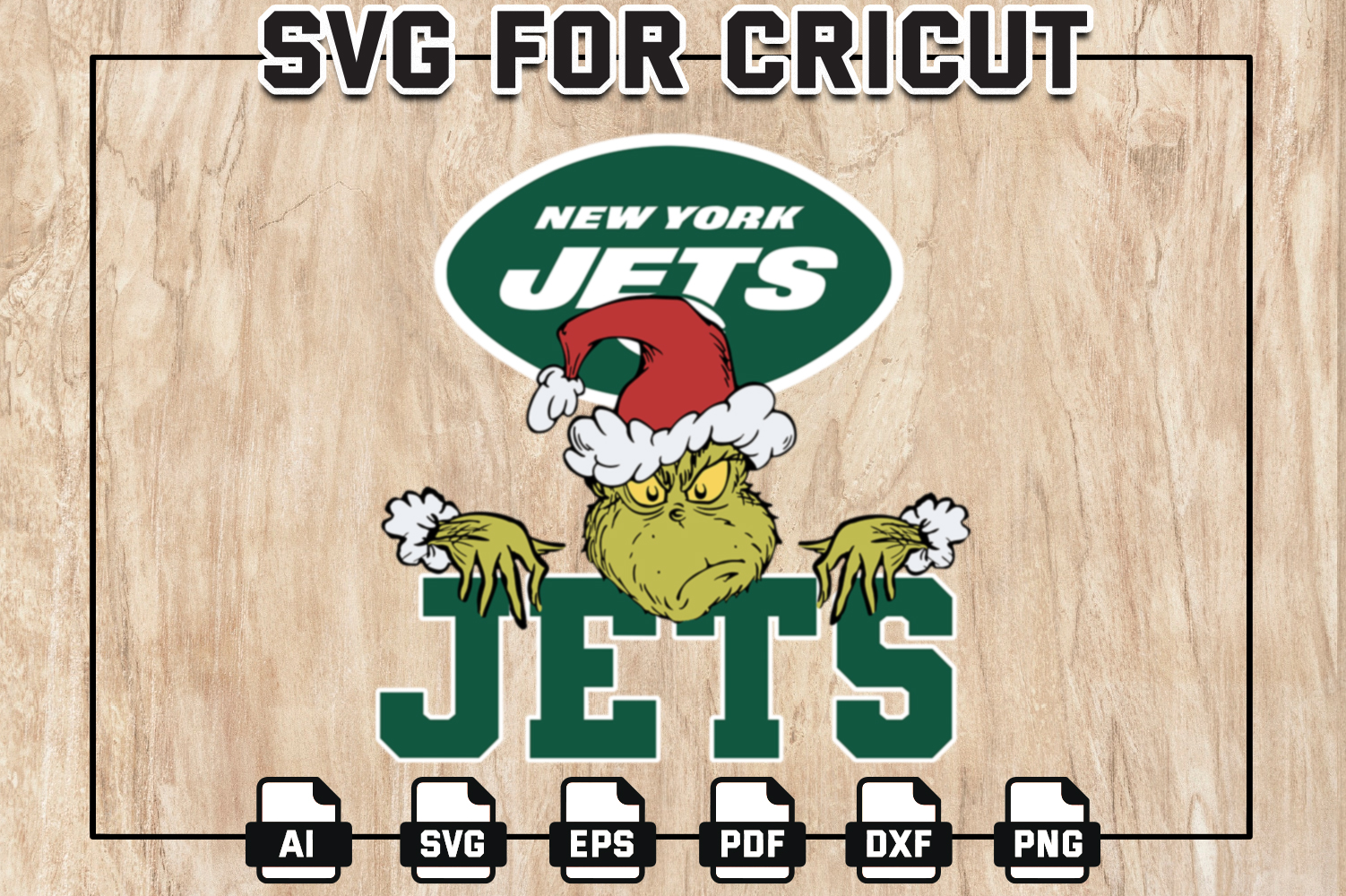 New York Jets logo Digital File (SVG cutting file + pdf+png+dxf)