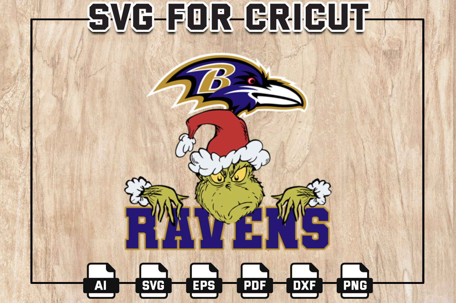 NFL Grinch Baltimore Ravens SVG, Grinch svg, NFL SVG Design, Ravens SVG,  Cricut, Silhouette, Digital Download