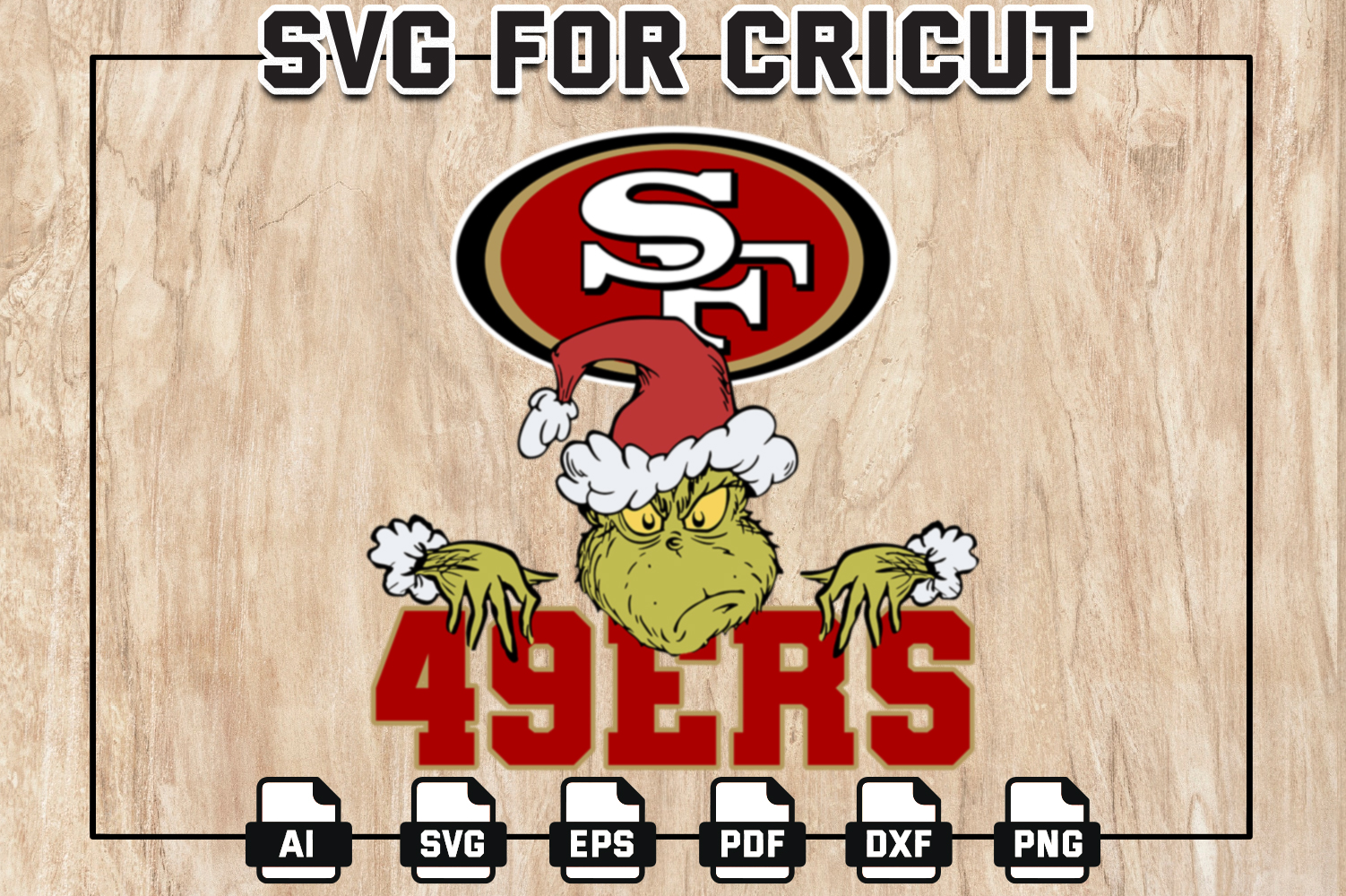 San Francisco 49ers logo Digital File (SVG cutting file + pdf+png+dxf)