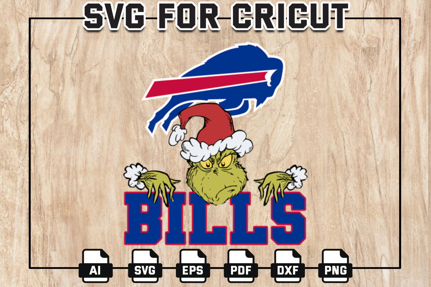 Buffalo Bills logo Digital File (SVG cutting file + pdf+png+dxf)