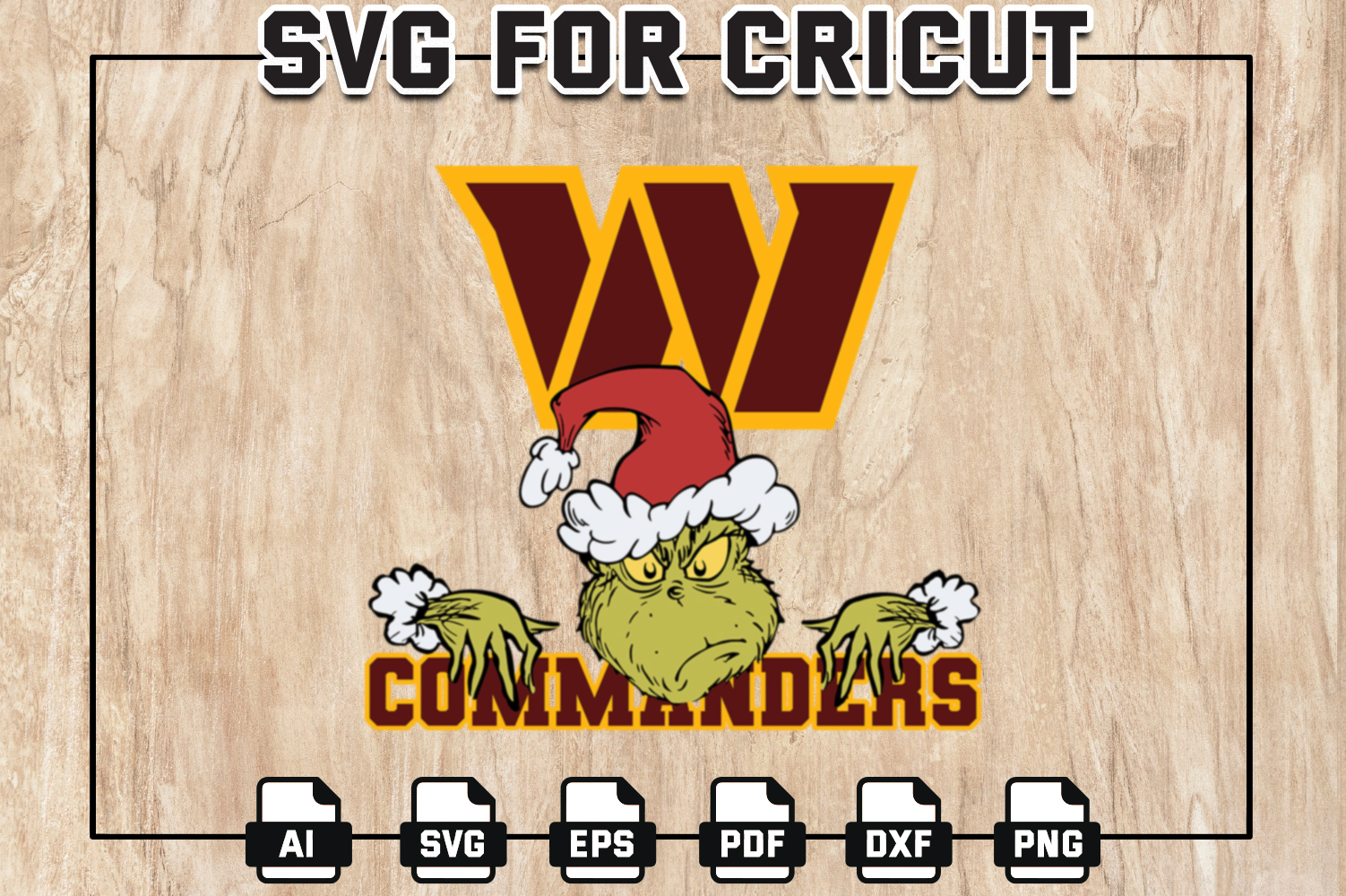 Washington Commanders NFL Team SVG Graphic Designs Files