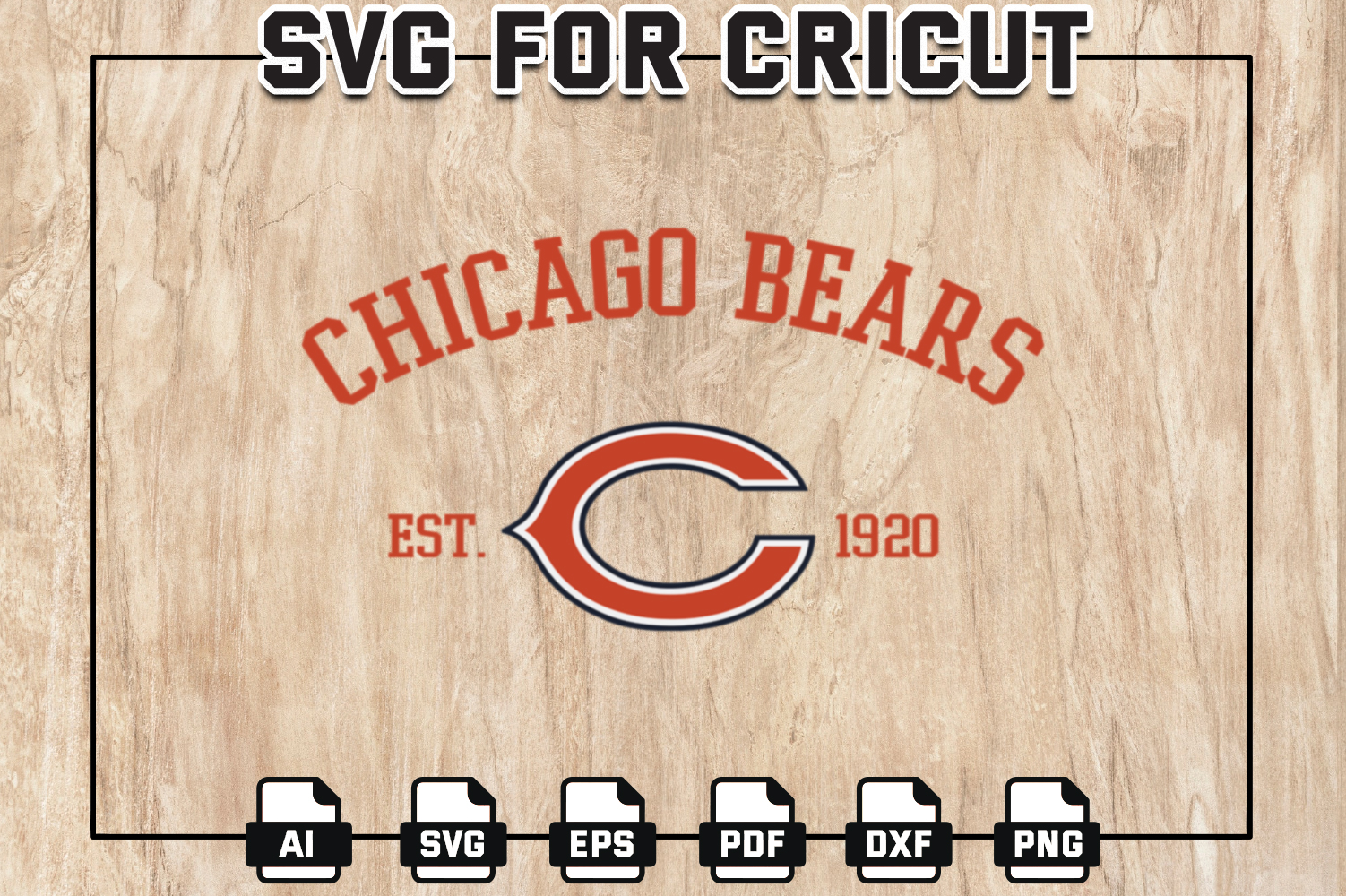 Chicago Bears Football Team Logo C SVG PNG EPS DXF