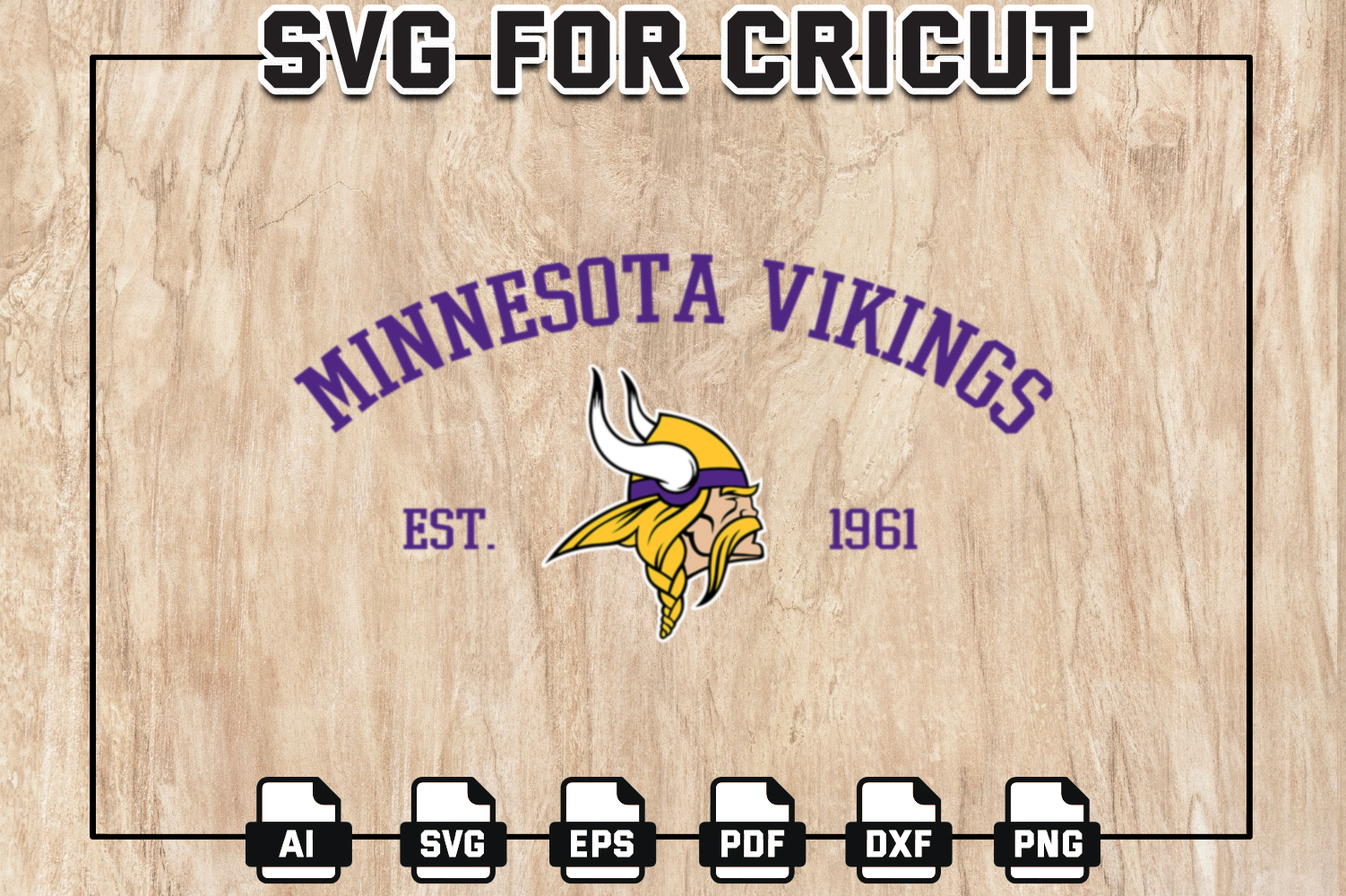 Minnesota-Vikings Football SVG Logo Cut File, Vikings NFL Logo Svg, NFL  Teams, Football SVG, Digital Download