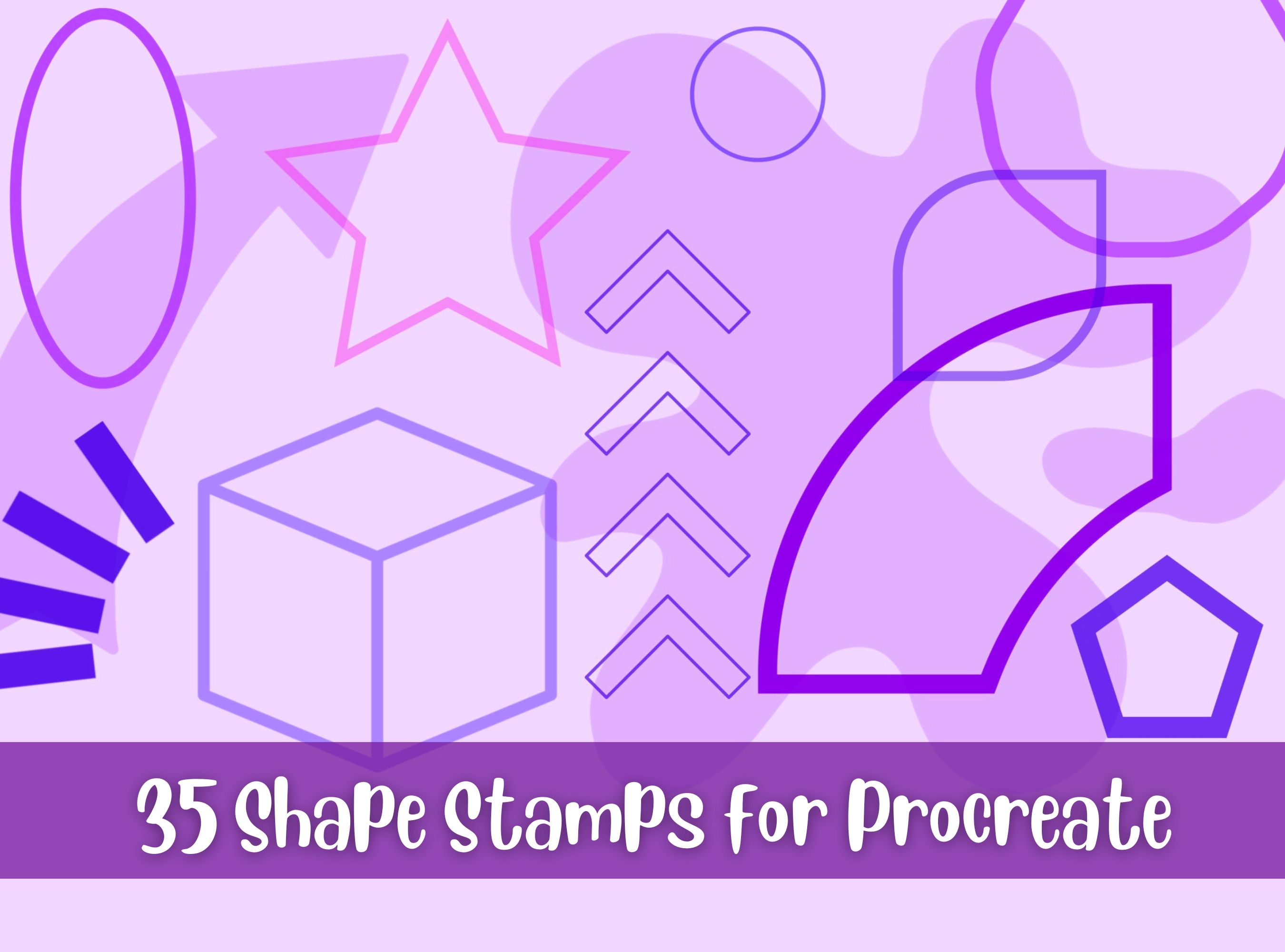35 Shape Stamps for Procreate