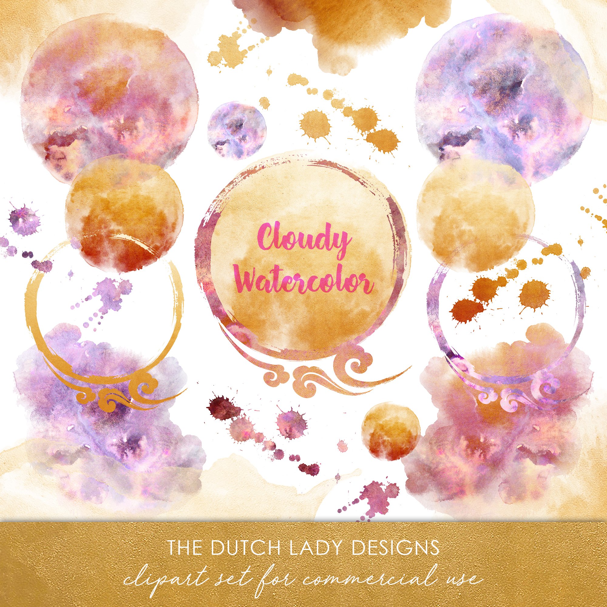 The Dutch Lady Designs - Clipart - Watercolor Art