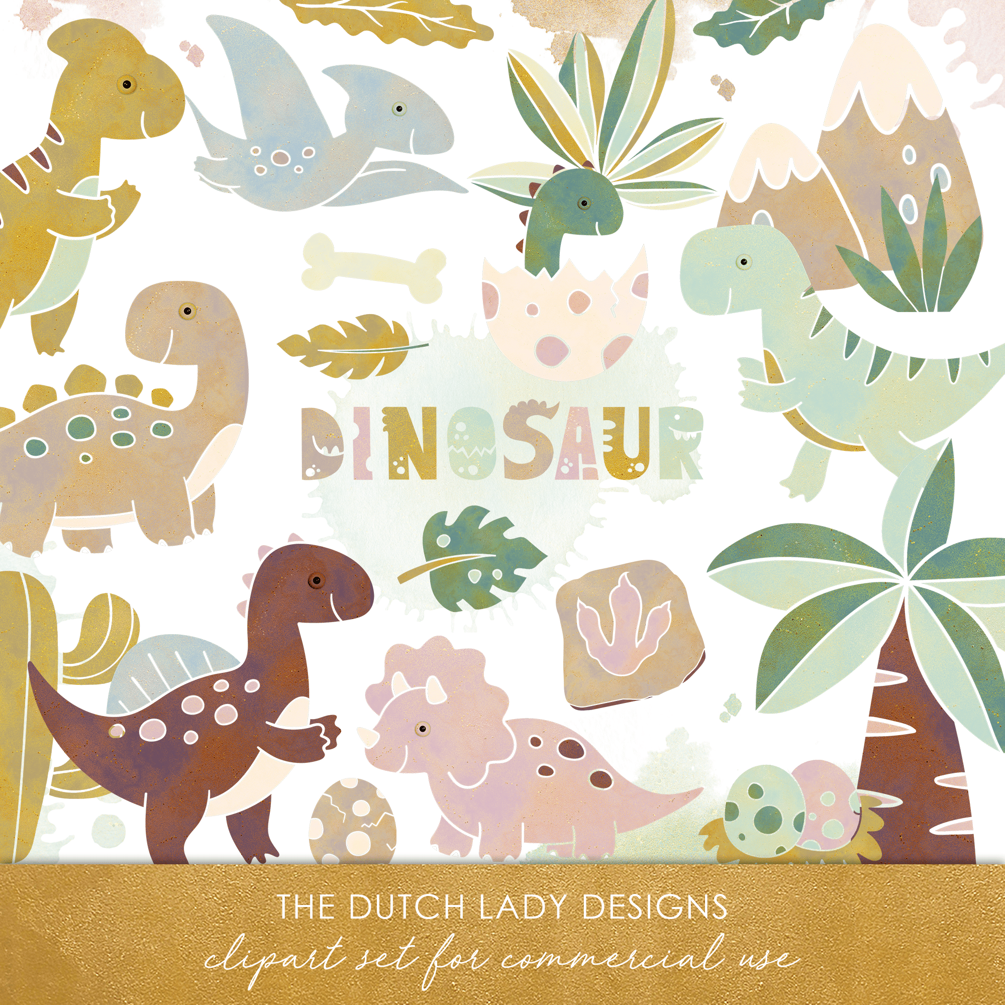 The Dutch Lady Designs - Clipart - Dinosaurs