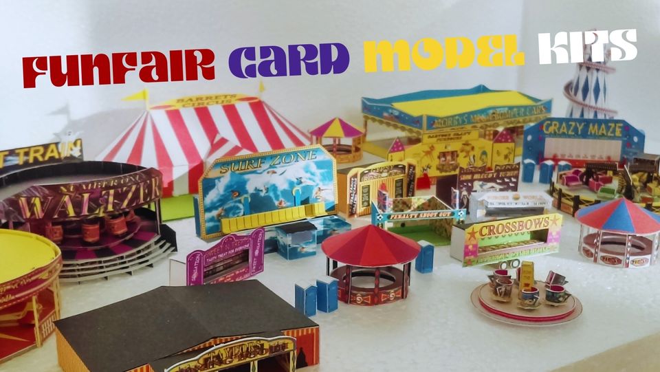 A collection of built Funfair model kits