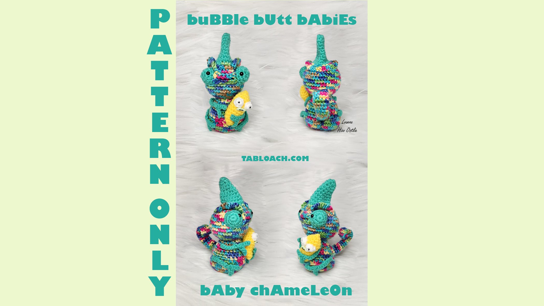 CHAMELEON Bubble Butt Baby Crochet PDF Pattern