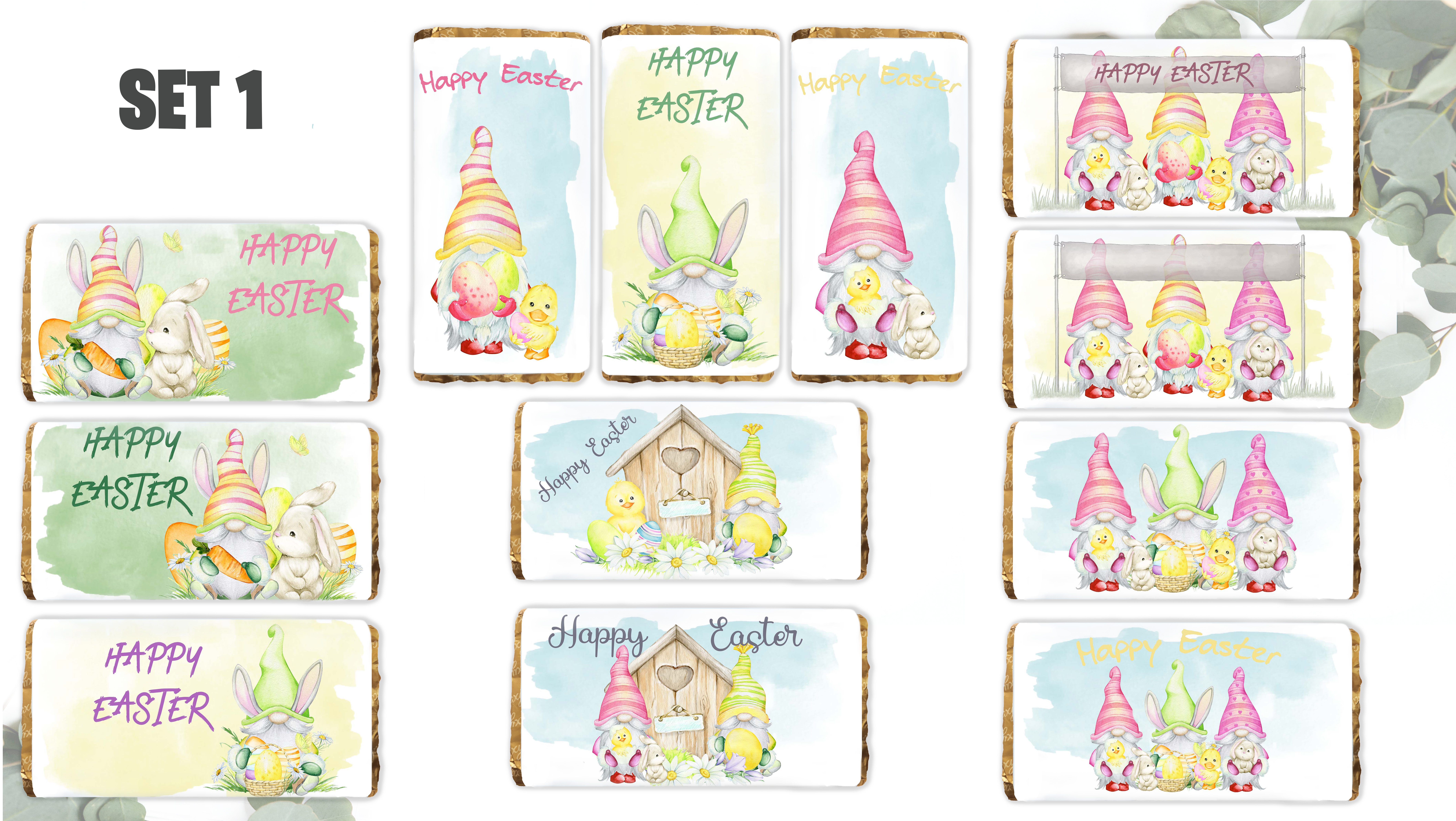 Chocolate wrapper set - Easter - Gonks - Payhip