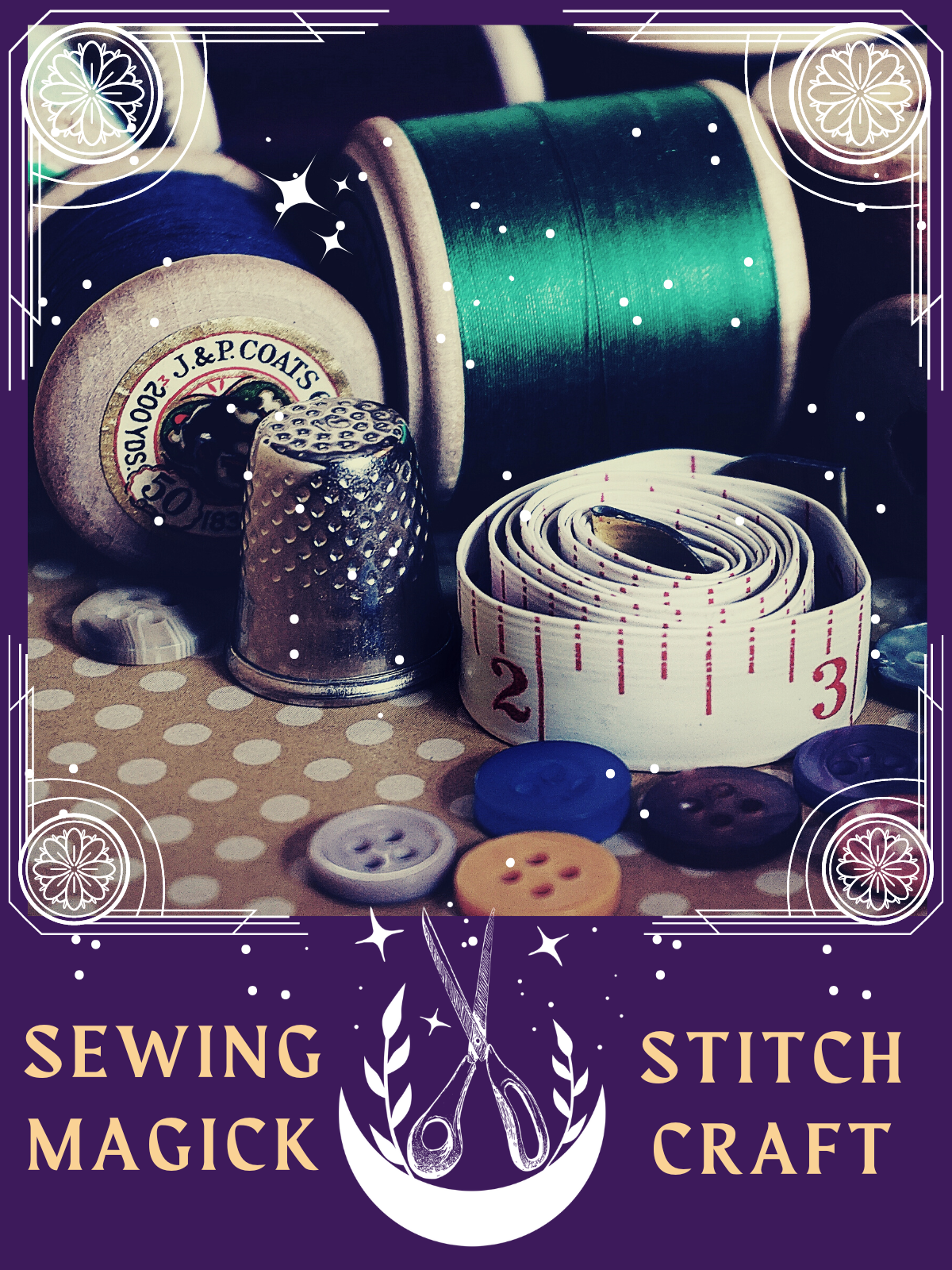 sewing magic thimble and threads