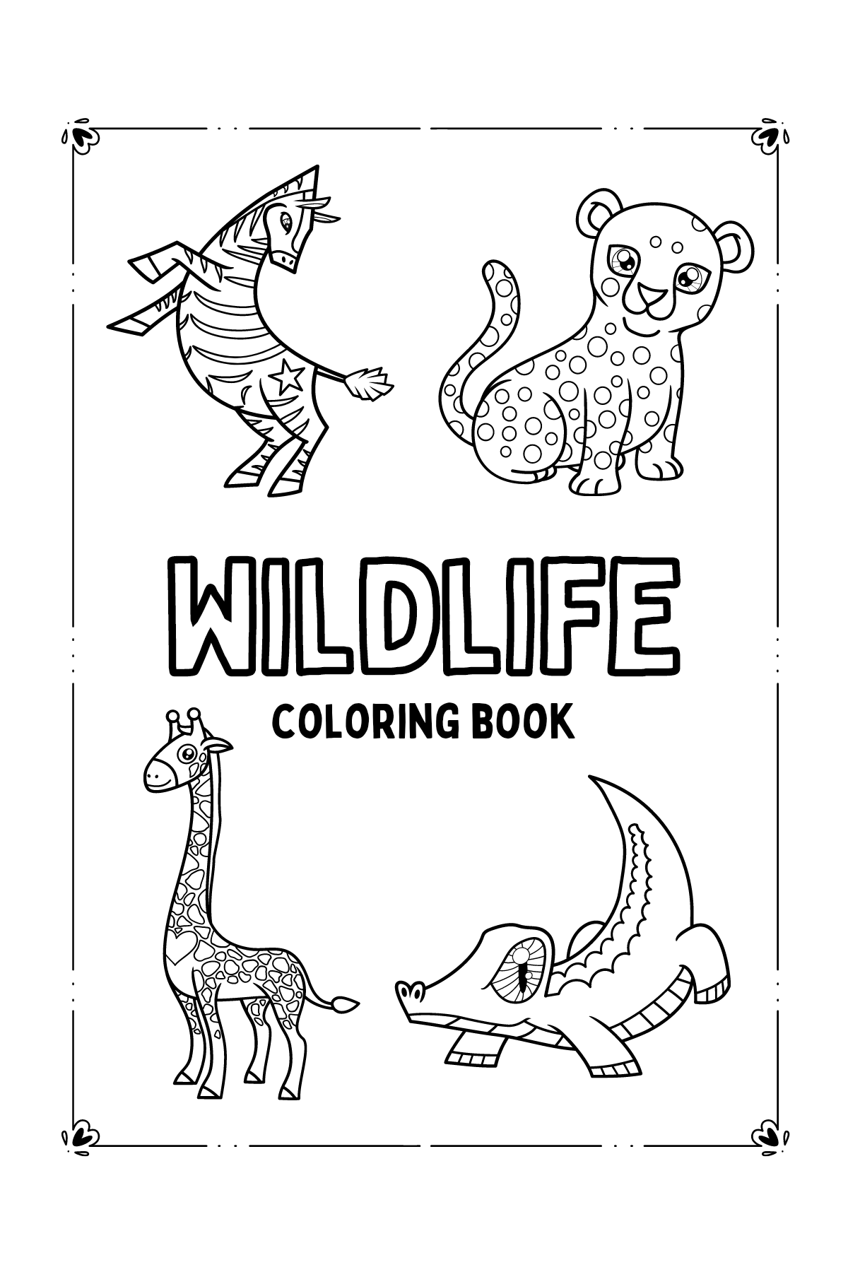 Printable Coloring Book for Kids Wild Life (Fun Learning PDF) - Payhip