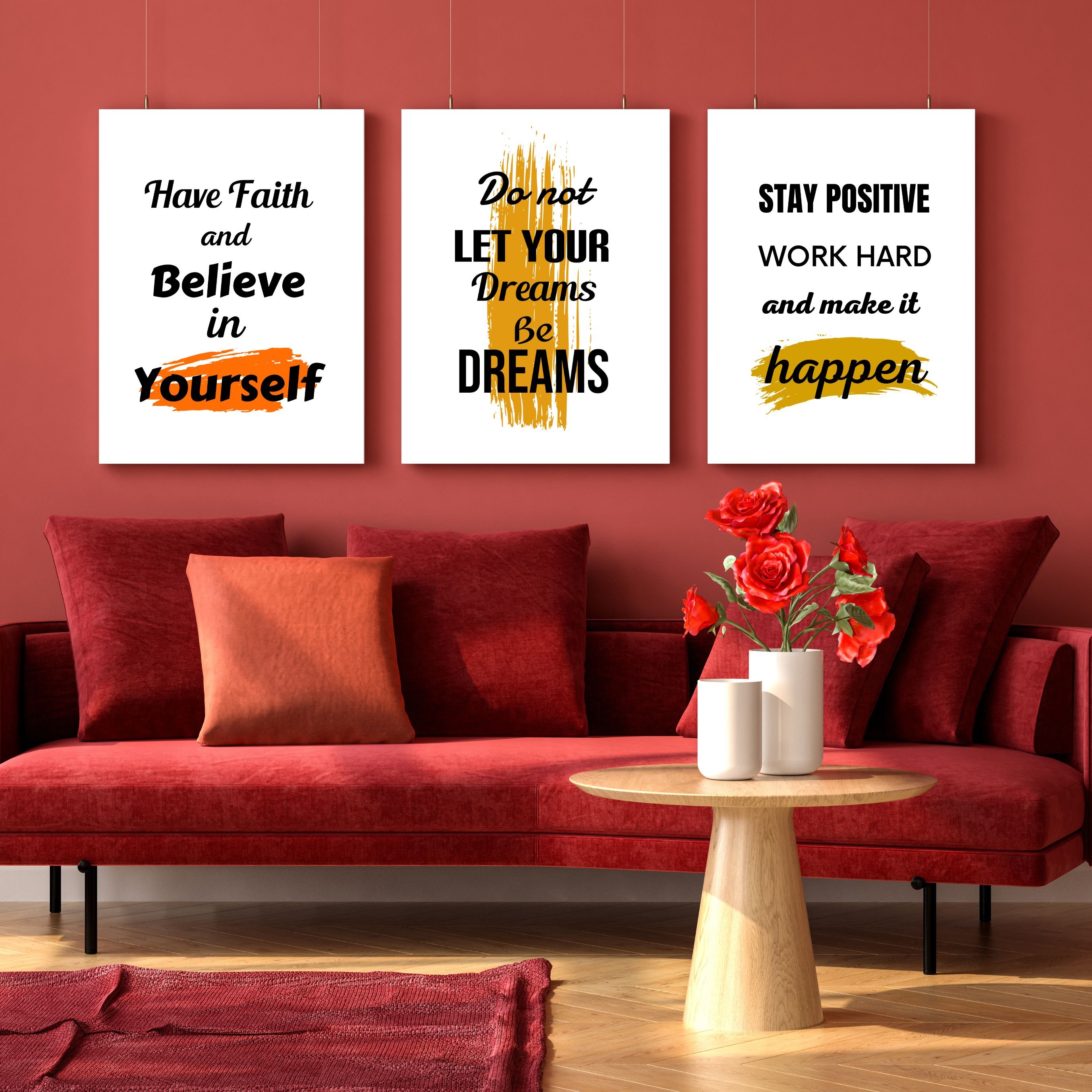 3 Motivational Quotes, positive quotes, motivation wall art - Payhip