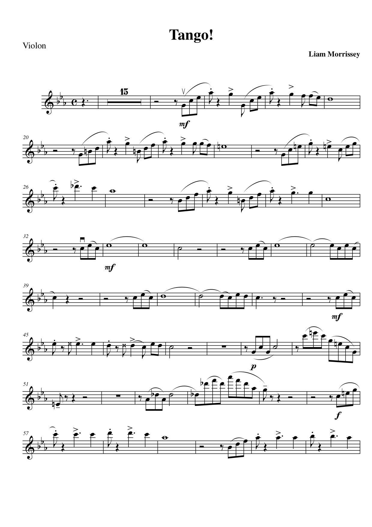 Tango for String Trio: Violin I, Violin II & Cello - Payhip
