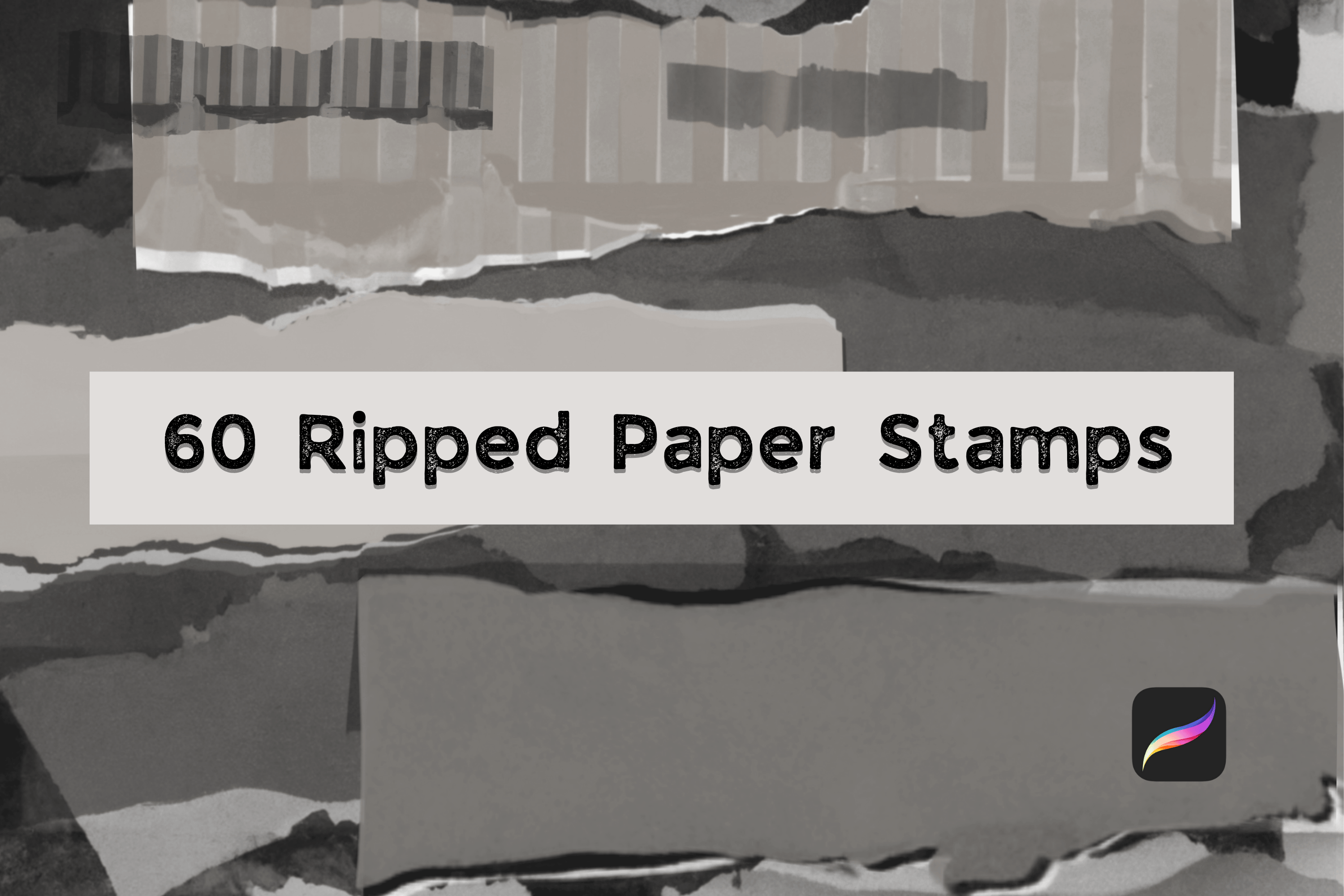 Ripped Paper Stamps for Procreate