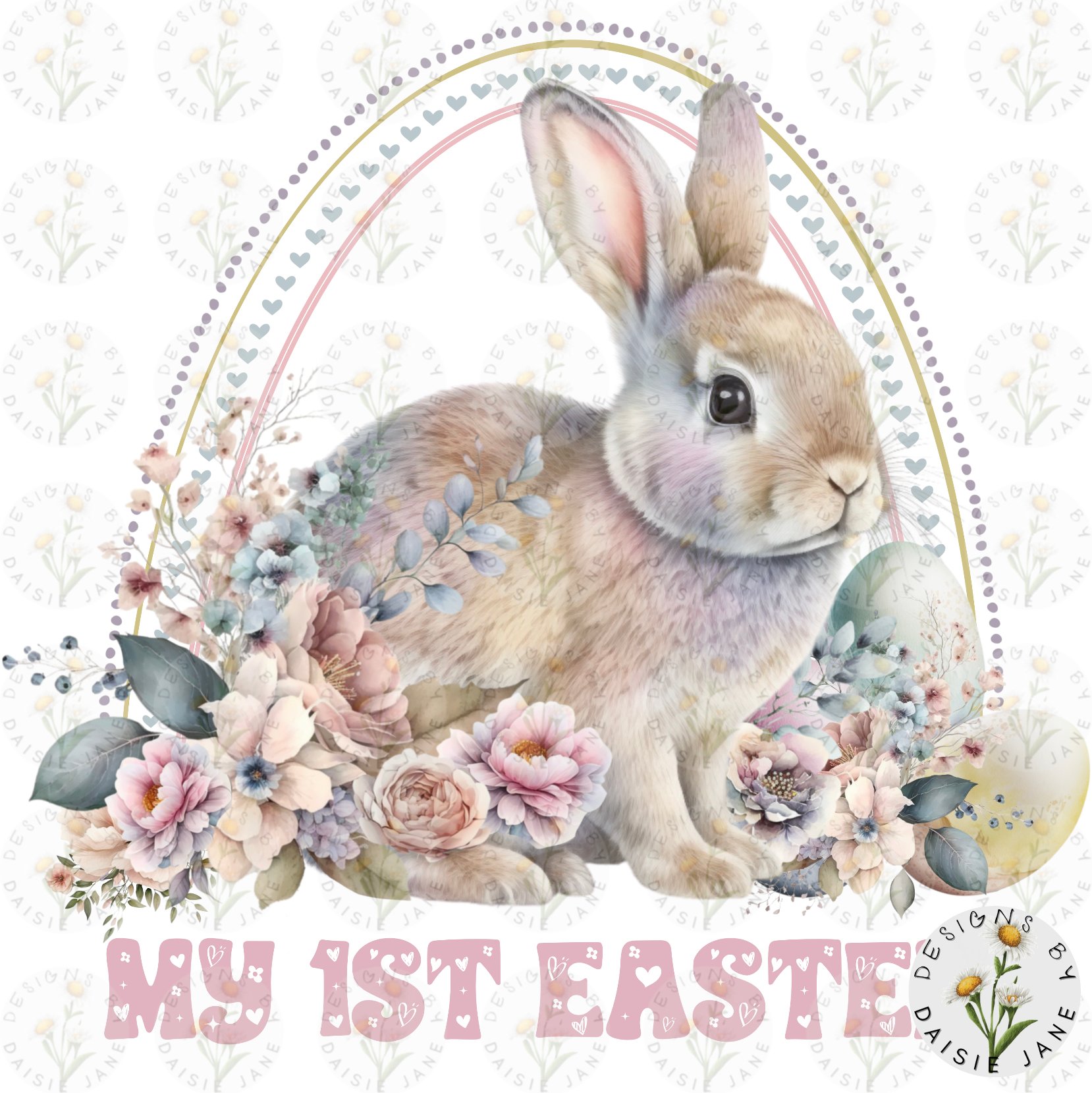 My 1st Easter Rabbit PNG/Clipart Pink & Blue - Payhip