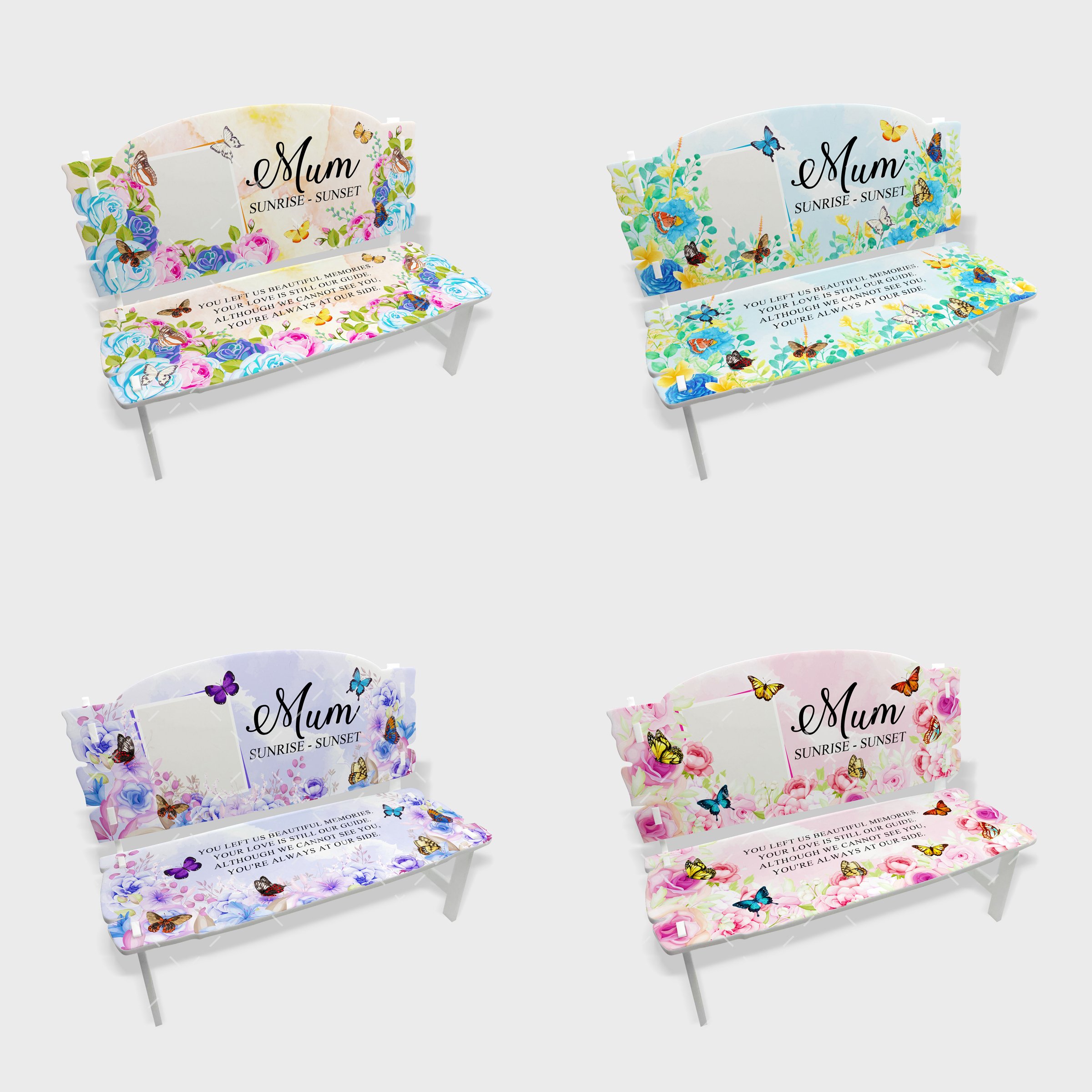 Floral Butterfly Bench Set - Payhip