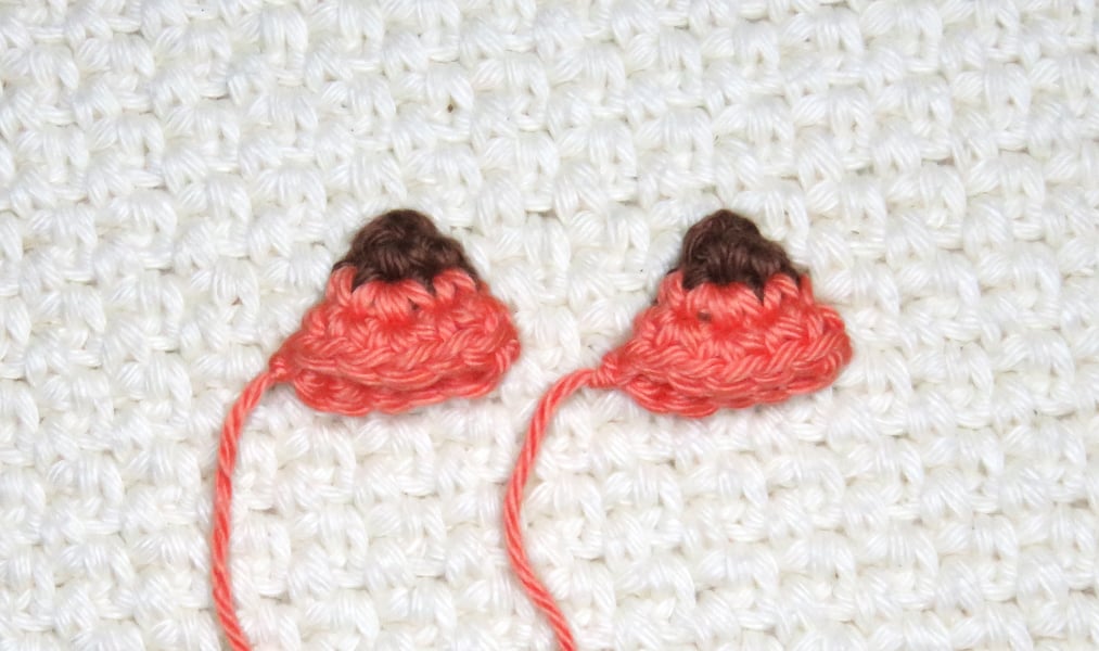 How to crochet Fox's ears (Woodland Mochi Pals).