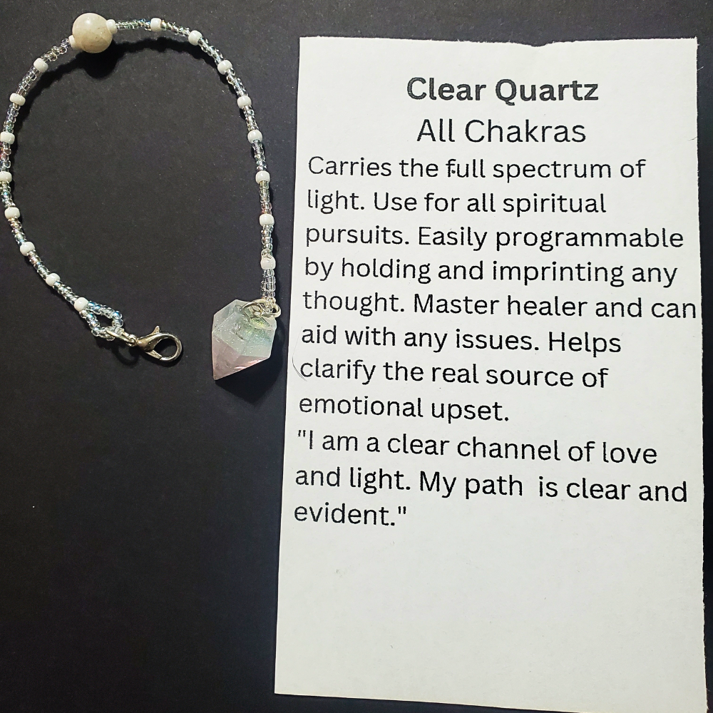 Quartz Crystal Chakra Necklace