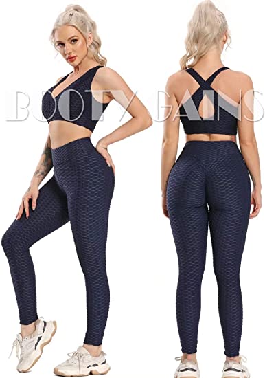Women's High Waist Yoga Pants Tummy Control Slimming Booty Leggings Workout