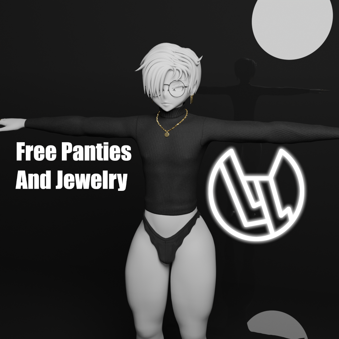 Femboy Turtle Neck ! 3 Colors Free Panties And Jewelry COMMERCIAL/PERSONAL