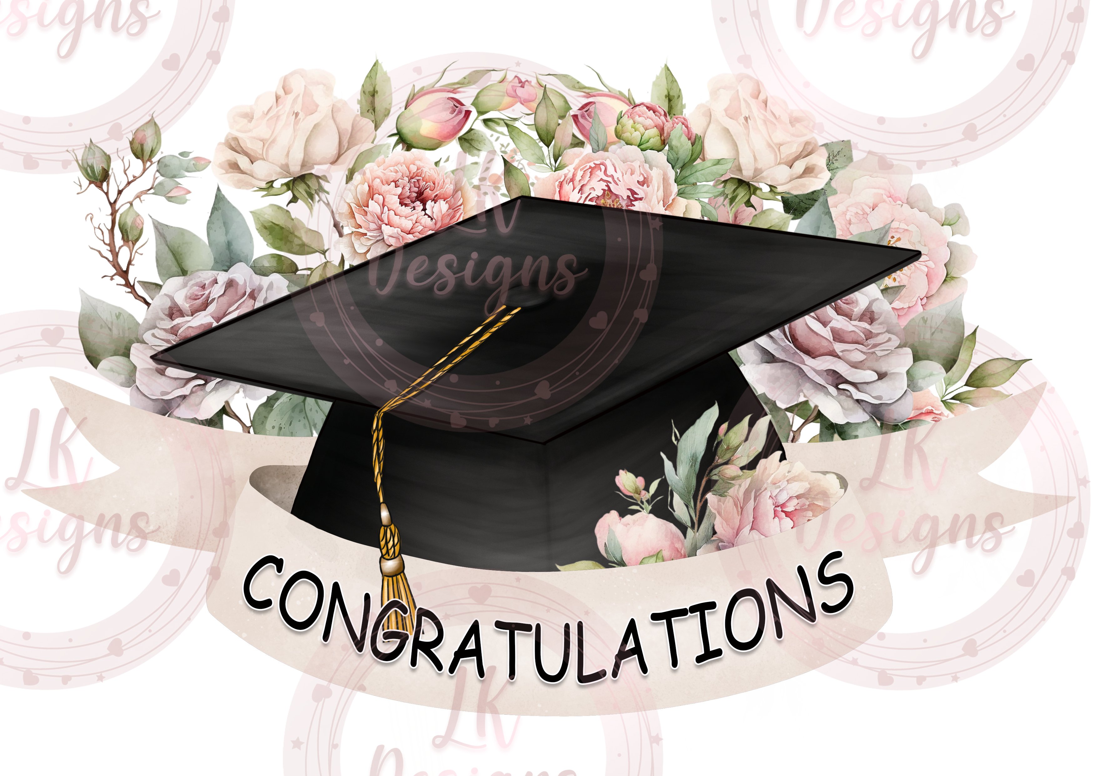 Floral graduation design- Fixed and no text version - Payhip