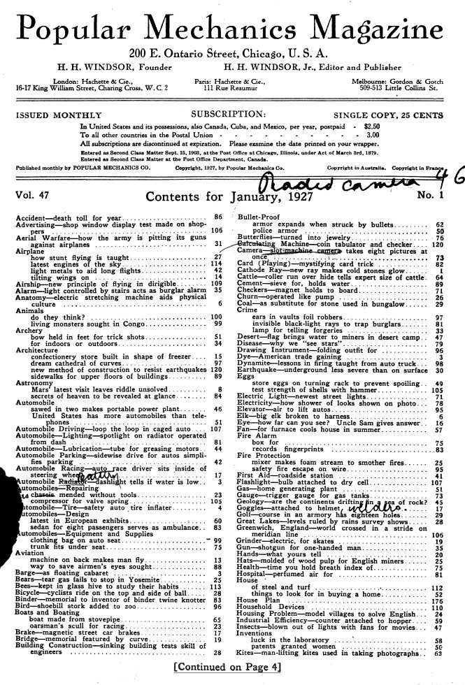 Popular Mechanics 1927