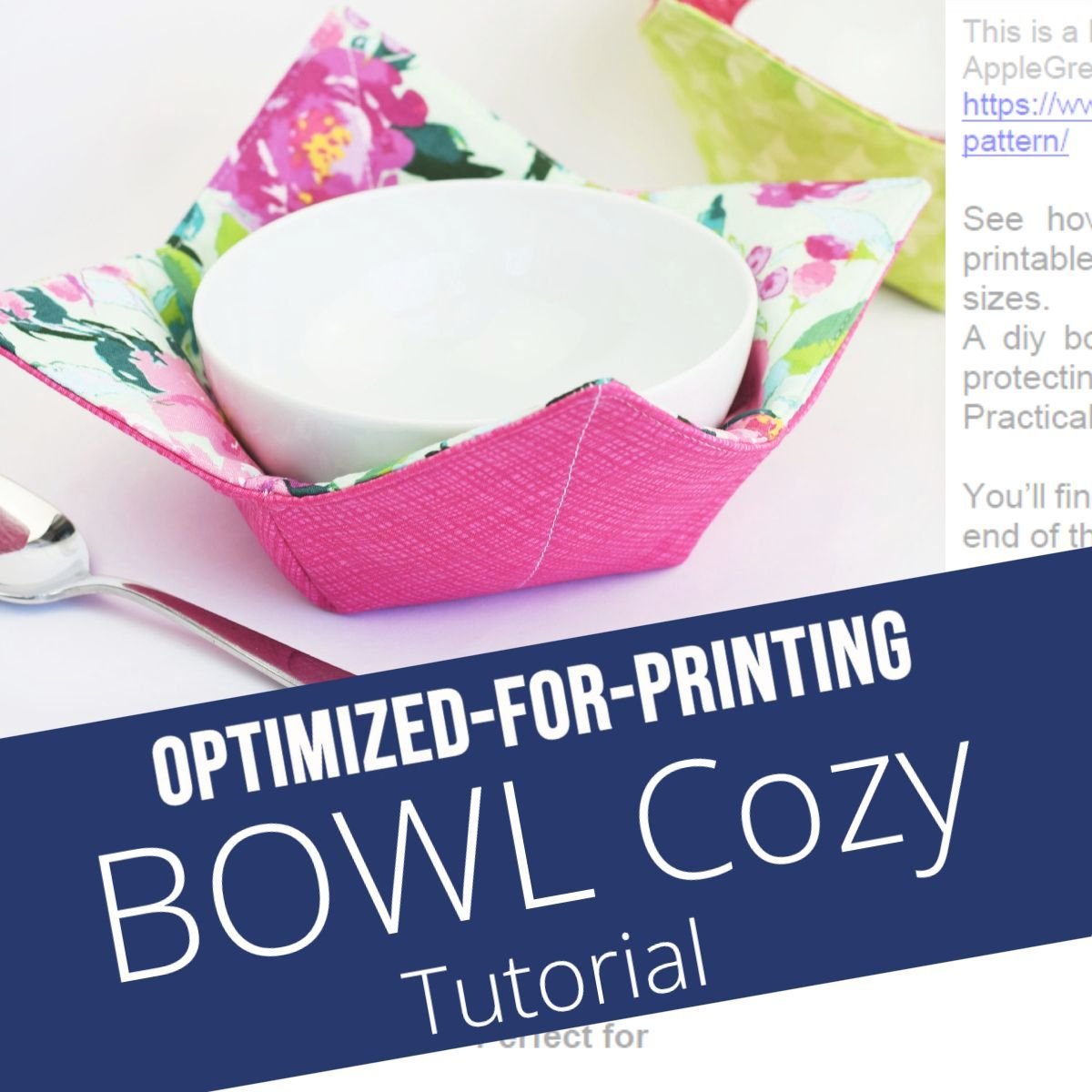 Bowl Cozy - Printable Tutorial PDF