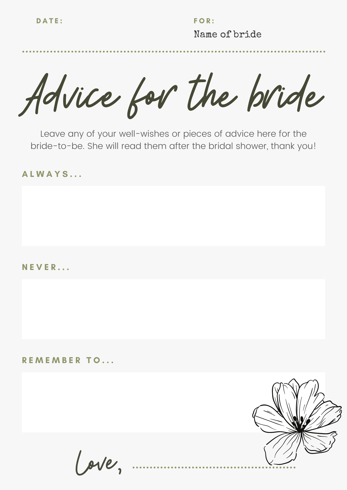 Advice for the Bride Bridal Shower Template - Payhip advice-for-the-bride-bridal-shower-template-payhip