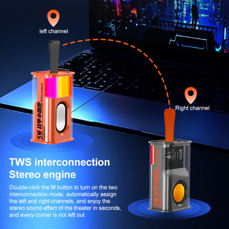 5W Portable Bullet TWS Wireless Bluetooth Speaker