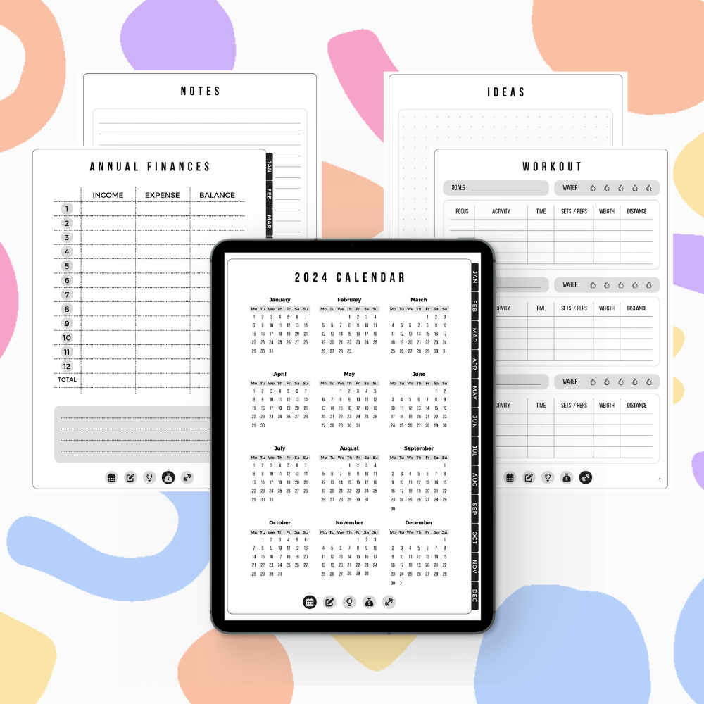 2happyideas digital planner 2024