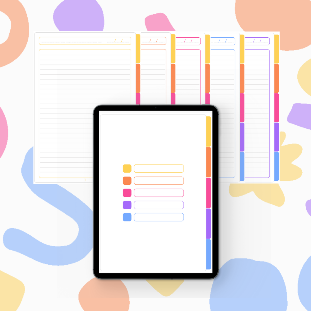 2happyideas digital school book lines pages