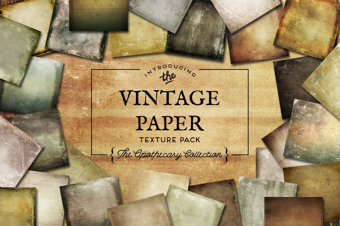 vintage digital papers with a darker mood full of texture, stains, scratches, burnt edges