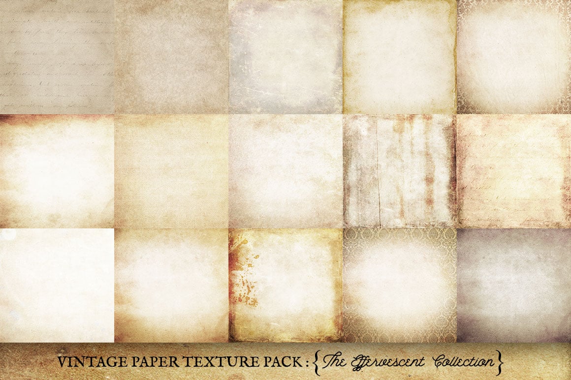 creamy vintage papers in white, cream, tan, beige, sepia and brown full of texture, stains, scratches, burnt edges, a bit of damask print